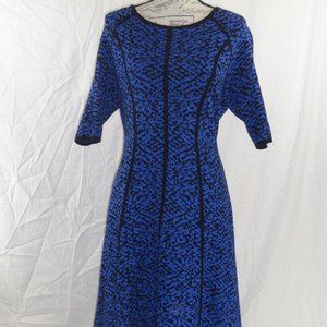 Karl Lagerfeld Royal Blue and Black Sweater Dress